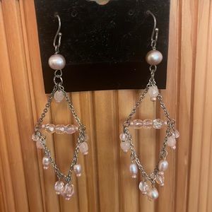 WHBM Pink Beaded Earrings